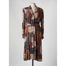 CHARLES GUITARD - Robe mi-longue marron en viscose - Femme - Taille 42 - Modz