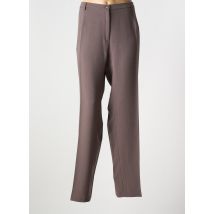 FRANCE RIVOIRE - Pantalon droit marron en polyester - Femme - Taille 56 - Modz
