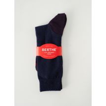 BERTHE AUX GRANDS PIEDS - Chaussettes bleu en laine - Homme - Taille 39-42 - Modz