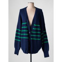 YESTA - Gilet manches longues bleu en coton - Femme - Taille 46 - Modz