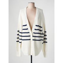 YESTA - Gilet manches longues blanc en coton - Femme - Taille 44 - Modz