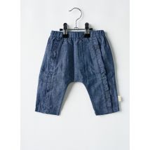 P'TIT BISOU - Pantalon droit bleu en coton - Fille - Taille TU - Modz
