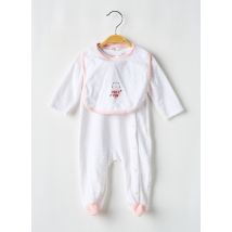P'TIT BISOU - Pyjama blanc en coton - Fille - Taille TU - Modz