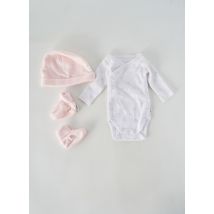 P'TIT BISOU - Body lingerie rose en coton - Fille - Taille Prématuré - Modz