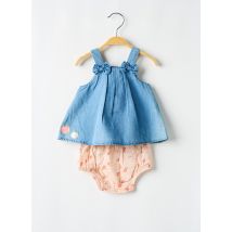 P'TIT BISOU - Ensemble short bleu en coton - Fille - Taille TU - Modz