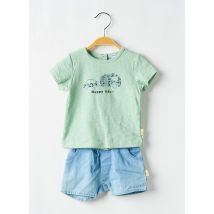 P'TIT BISOU - Ensemble short vert en coton - Garçon - Taille TU - Modz