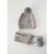NANO & NANETTE - Bonnet gris en acrylique - Fille - Taille TU - Modz