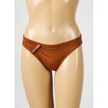 NICOLE OLIVIER - Bas de maillot de bain marron en polyamide - Femme - Taille 38 - Modz