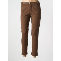 CHIC & JEUNE - Pantalon 7/8 marron en polyester - Femme - Taille 44 - Modz