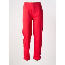 WORLD FASHION - Pantalon slim rouge en coton - Femme - Taille 48 - Modz