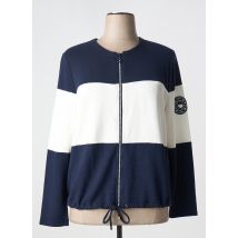 FRANK WALDER - Gilet manches longues bleu en viscose - Femme - Taille 46 - Modz