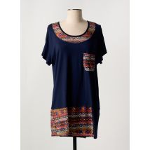 ALAIN MURATI - Tunique manches courtes bleu en viscose - Femme - Taille 40 - Modz