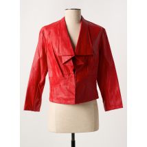 MISS SIDECAR - Veste simili cuir rouge en polyester - Femme - Taille 42 - Modz