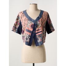 FIGURE LIBRE - Boléro bleu en coton - Femme - Taille 44 - Modz