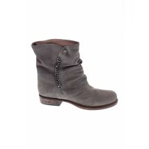 MANILA GRACE - Bottines/Boots gris en cuir pour femme - Taille 35 - Modz