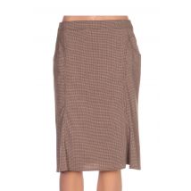 QUATTRO - Jupe mi-longue marron en polyester pour femme - Taille 38 - Modz