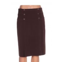 QUATTRO - Jupe mi-longue marron en polyester pour femme - Taille 38 - Modz