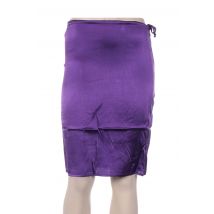MINE DE RIEN - Jupe mi-longue violet en soie pour femme - Taille 38 - Modz