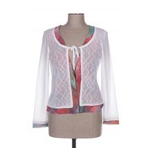 TERRE DE FÉES - Gilet manches longues blanc en acrylique pour femme - Taille 44 - Modz