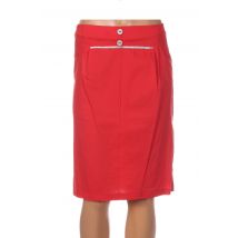 QUATTRO - Jupe mi-longue rouge en coton pour femme - Taille 42 - Modz