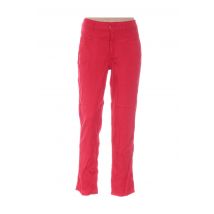 MENSI COLLEZIONE - Pantalon slim rouge en lin pour femme - Taille 38 - Modz