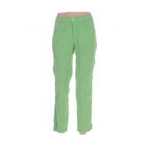 MENSI COLLEZIONE - Pantalon droit vert en lin pour femme - Taille 36 - Modz