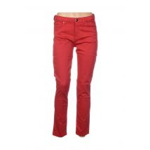 MENSI COLLEZIONE - Pantalon slim rouge en coton pour femme - Taille 36 - Modz