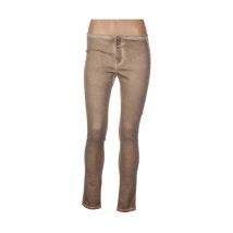 SWILDENS - Pantalon slim beige en coton pour femme - Taille 36 - Modz