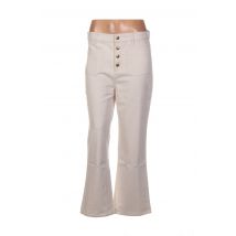 SWILDENS - Pantalon droit beige en coton pour femme - Taille 36 - Modz