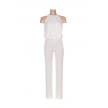 POUPÉE DE SOIE - Combi-pantalon blanc en polyester pour femme - Taille 38 - Modz