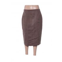 PAUPORTÉ - Jupe mi-longue marron en polyester pour femme - Taille 42 - Modz