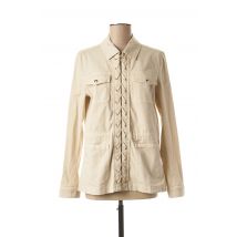 MAISON 123 - Veste casual beige en coton pour femme - Taille 38 - Modz
