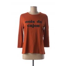 MAISON 123 - T-shirt marron en coton pour femme - Taille 36 - Modz