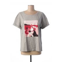 MAISON 123 - T-shirt gris en coton pour femme - Taille 38 - Modz