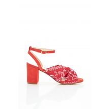 ANAKI - Sandales/Nu pieds rouge en textile pour femme - Taille 41 - Modz