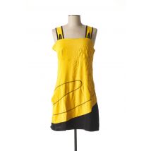 VIRGINIE & MOI - Robe mi-longue jaune en polyester pour femme - Taille 42 - Modz