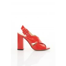 ESSENTIEL ANTWERP - Sandales/Nu pieds rouge en cuir pour femme - Taille 37 - Modz