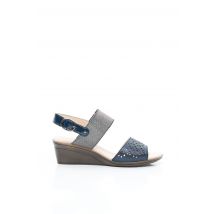 SWEET - Sandales/Nu pieds bleu en cuir pour femme - Taille 36 - Modz