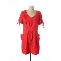GLAMZ - Robe mi-longue rouge en polyester pour femme - Taille 46 - Modz