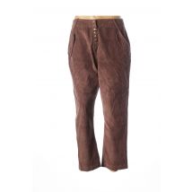 RHUM RAISIN - Pantalon droit marron en coton pour femme - Taille 38 - Modz