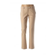 NATHALIE CHAIZE - Pantalon slim beige en coton pour femme - Taille 38 - Modz