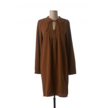 GEISHA - Robe mi-longue marron en polyester pour femme - Taille 36 - Modz