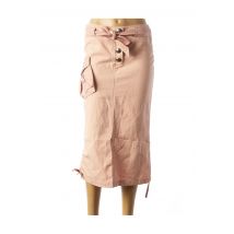 AIRFIELD - Jupe mi-longue rose en coton pour femme - Taille 38 - Modz