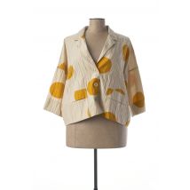 GERSHON BRAM - Veste casual jaune en coton pour femme - Taille 44 - Modz