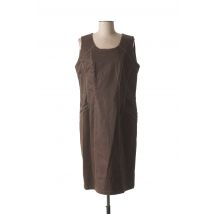 ANNE KELLY - Robe mi-longue marron en coton pour femme - Taille 44 - Modz