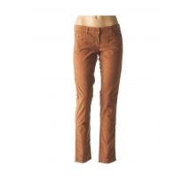 HARTFORD - Pantalon slim marron en coton pour femme - Taille 38 - Modz