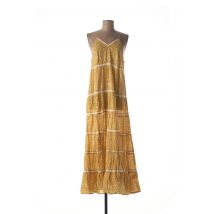 CHICOSOLEIL - Robe mi-longue beige en coton pour femme - Taille 42 - Modz