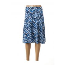 MULTIPLES - Jupe mi-longue bleu en polyester pour femme - Taille 36 - Modz