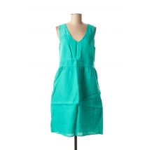 LA FEE MARABOUTEE - Robe mi-longue vert en lin pour femme - Taille 38 - Modz