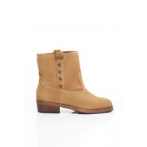 LES TROPEZIENNES PAR M.BELARBI - Bottines/Boots beige en cuir pour femme - Taille 36 - Modz